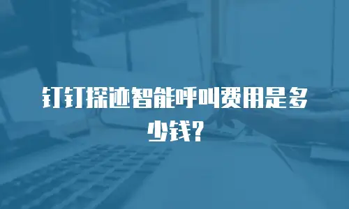 钉钉探迹智能呼叫费用是多少钱？