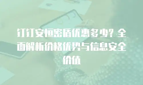钉钉安恒密盾优惠多少？全面解析价格优势与信息安全价值