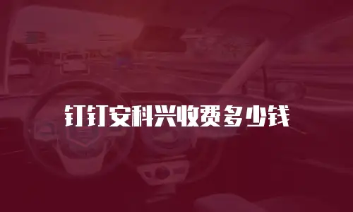 钉钉安科兴收费多少钱