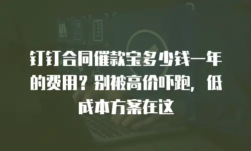 钉钉合同催款宝多少钱一年的费用？别被高价吓跑，低成本方案在这