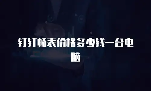 钉钉畅表价格多少钱一台电脑