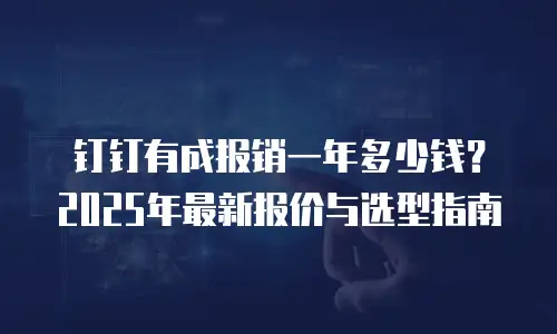钉钉有成报销一年多少钱？2025年最新报价与选型指南