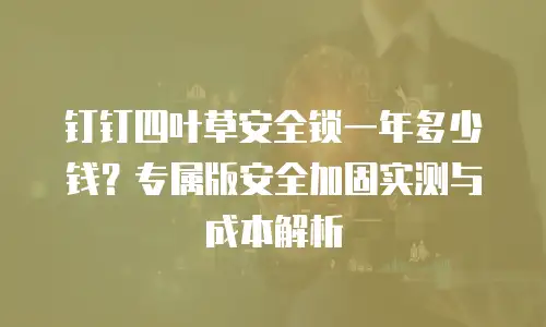 钉钉四叶草安全锁一年多少钱？专属版安全加固实测与成本解析