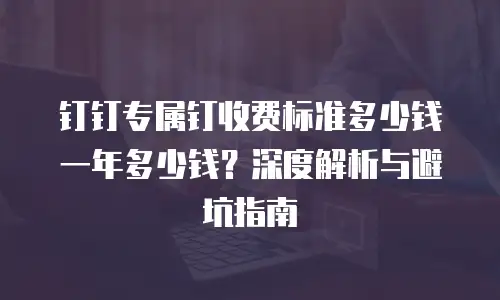 钉钉专属钉收费标准多少钱一年多少钱？深度解析与避坑指南