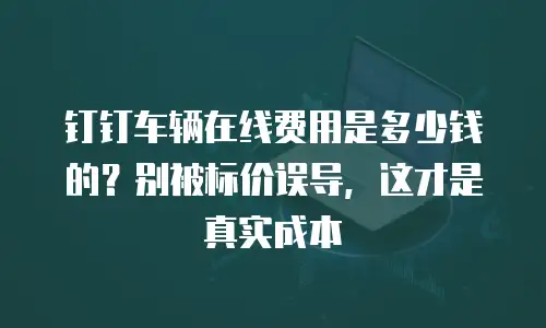钉钉车辆在线费用是多少钱的？别被标价误导，这才是真实成本