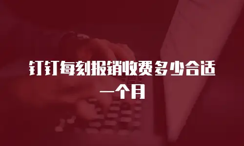 钉钉每刻报销收费多少合适一个月