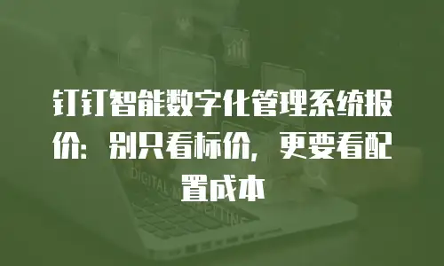 钉钉智能数字化管理系统报价：别只看标价，更要看配置成本