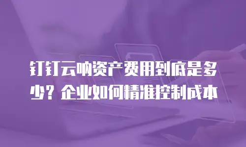 钉钉云呐资产费用到底是多少？企业如何精准控制成本