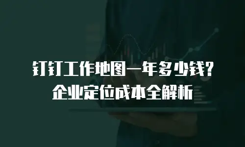 钉钉工作地图一年多少钱？企业定位成本全解析