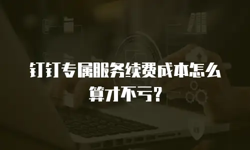 钉钉专属服务续费成本怎么算才不亏？
