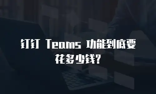 钉钉 Teams 功能到底要花多少钱？