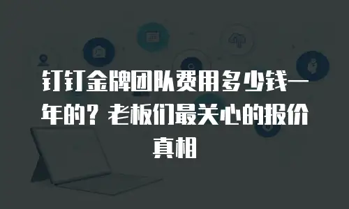 钉钉金牌团队费用多少钱一年的？老板们最关心的报价真相