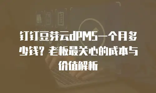 钉钉豆芽云dPMS一个月多少钱？老板最关心的成本与价值解析
