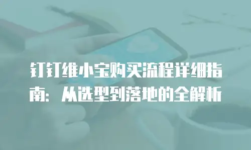 钉钉维小宝购买流程详细指南：从选型到落地的全解析