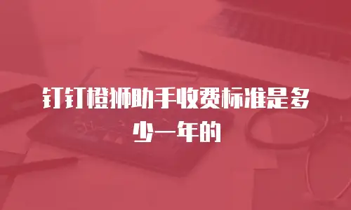钉钉橙狮助手收费标准是多少一年的