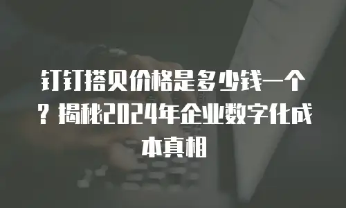 钉钉搭贝价格是多少钱一个？揭秘2024年企业数字化成本真相