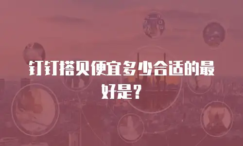 钉钉搭贝便宜多少合适的最好是？