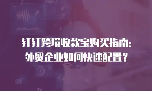 钉钉跨境收款宝购买指南：外贸企业如何快速配置？