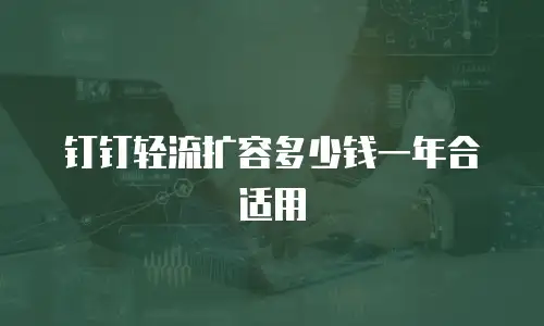 钉钉轻流扩容多少钱一年合适用