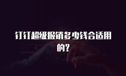 钉钉超级报销多少钱合适用的？