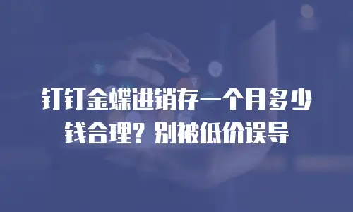 钉钉金蝶进销存一个月多少钱合理？别被低价误导