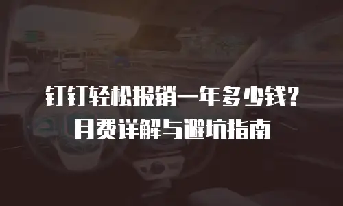 钉钉轻松报销一年多少钱？月费详解与避坑指南