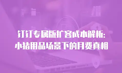 钉钉专属版扩容成本解析：小猪用品场景下的月费真相