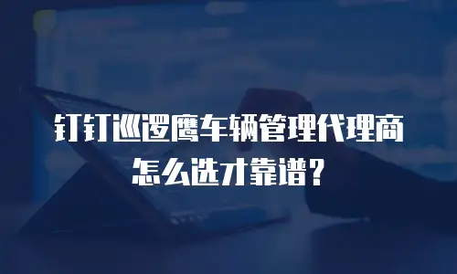 钉钉巡逻鹰车辆管理代理商怎么选才靠谱？