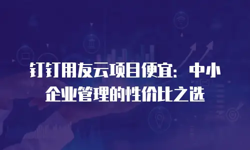 钉钉用友云项目便宜：中小企业管理的性价比之选