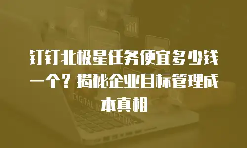 钉钉北极星任务便宜多少钱一个？揭秘企业目标管理成本真相