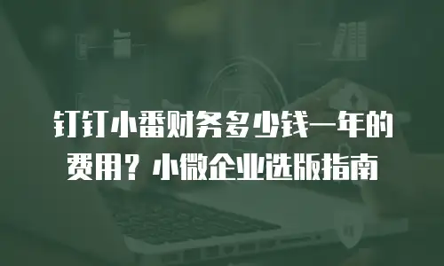 钉钉小番财务多少钱一年的费用？小微企业选版指南