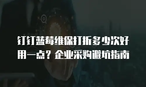 钉钉蓝莓维保打折多少次好用一点？企业采购避坑指南