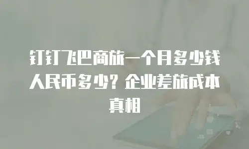 钉钉飞巴商旅一个月多少钱人民币多少？企业差旅成本真相