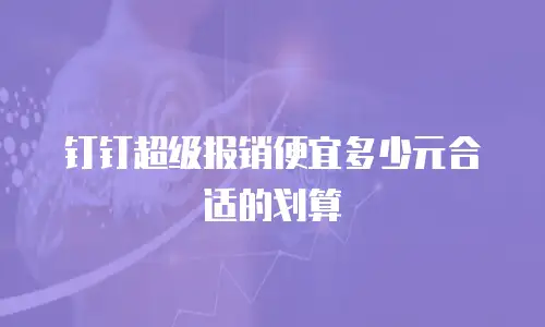 钉钉超级报销便宜多少元合适的划算