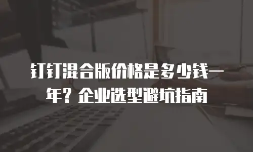 钉钉混合版价格是多少钱一年？企业选型避坑指南