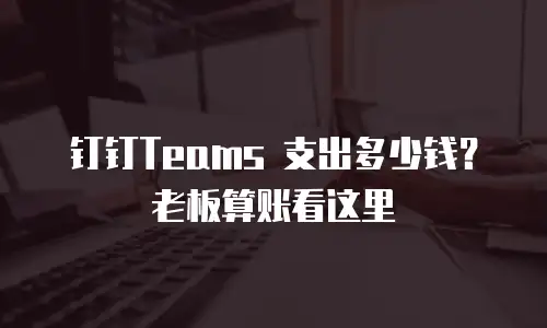 钉钉Teams 支出多少钱？老板算账看这里
