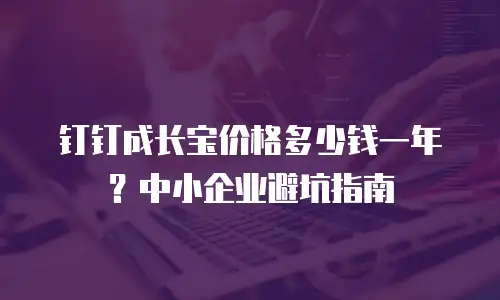 钉钉成长宝价格多少钱一年？中小企业避坑指南