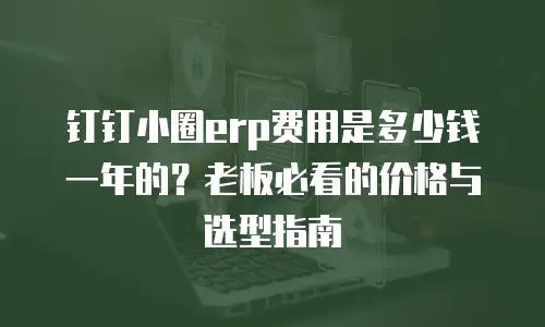 钉钉小圈erp费用是多少钱一年的？老板必看的价格与选型指南