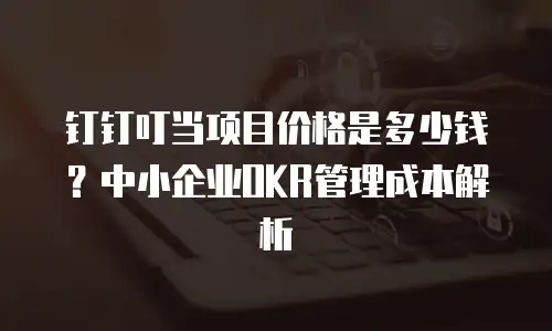 钉钉叮当项目价格是多少钱？中小企业OKR管理成本解析