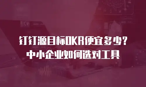 钉钉源目标OKR便宜多少？中小企业如何选对工具