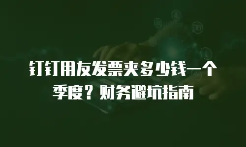 钉钉用友发票夹多少钱一个季度？财务避坑指南