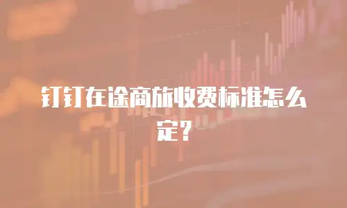 钉钉在途商旅收费标准怎么定？