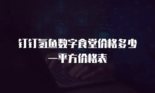 钉钉氢鱼数字食堂价格多少一平方价格表