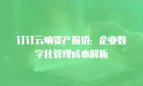 钉钉云呐资产报价：企业数字化管理成本解析