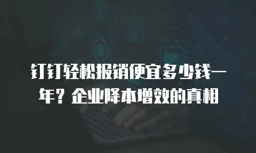 钉钉轻松报销便宜多少钱一年？企业降本增效的真相