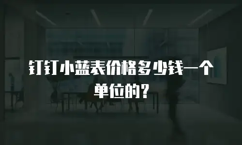 钉钉小蓝表价格多少钱一个单位的？