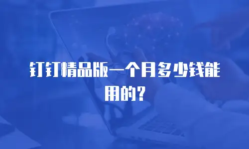钉钉精品版一个月多少钱能用的？