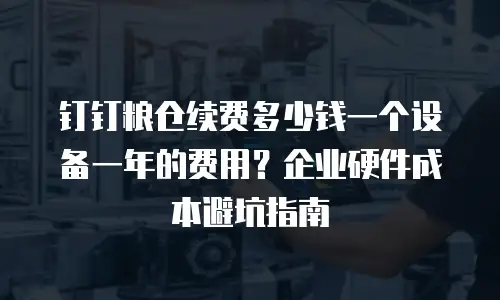 钉钉粮仓续费多少钱一个设备一年的费用？企业硬件成本避坑指南