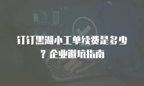 钉钉黑湖小工单续费是多少？企业避坑指南