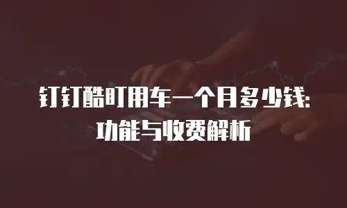 钉钉酷盯用车一个月多少钱：功能与收费解析